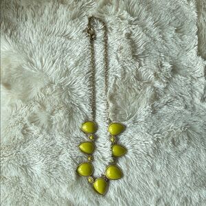 J Crew Elegant Yellow Teardrop Necklace